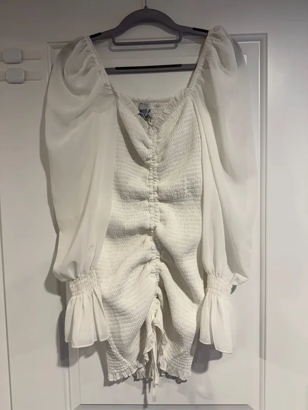 Princess Polly Baylee White Mini Dress NWT Women's US 2 Hoco Party Bridal - Image 2