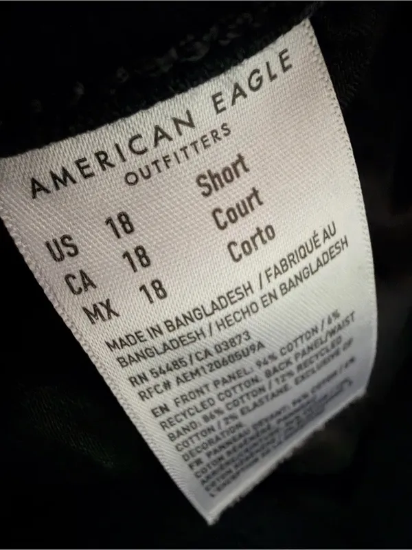 American Eagle Outfitters Straight Leg Distressed Black Jeans - Image 4