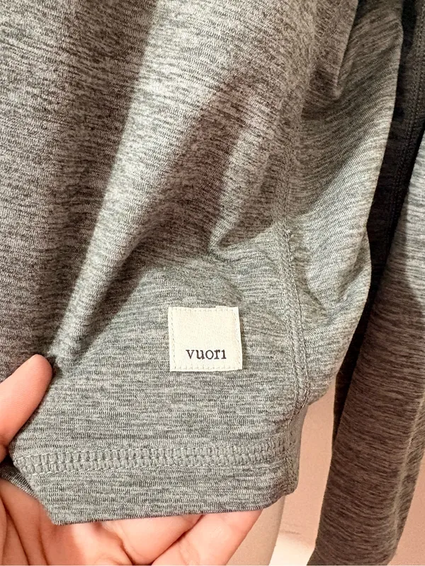 Vuori Crescent Half Zip Pullover Heather Gray Long Sleeve Size S - Image 4