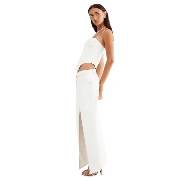 Lioness Barbie Split Denim Midi Skirt NEW - Image 5