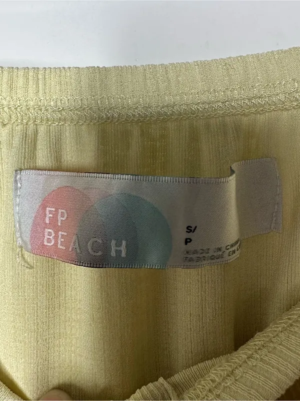 FP Beach Free People Yellow Convertible Midi Dress Maxi Skirt Small - Image 8