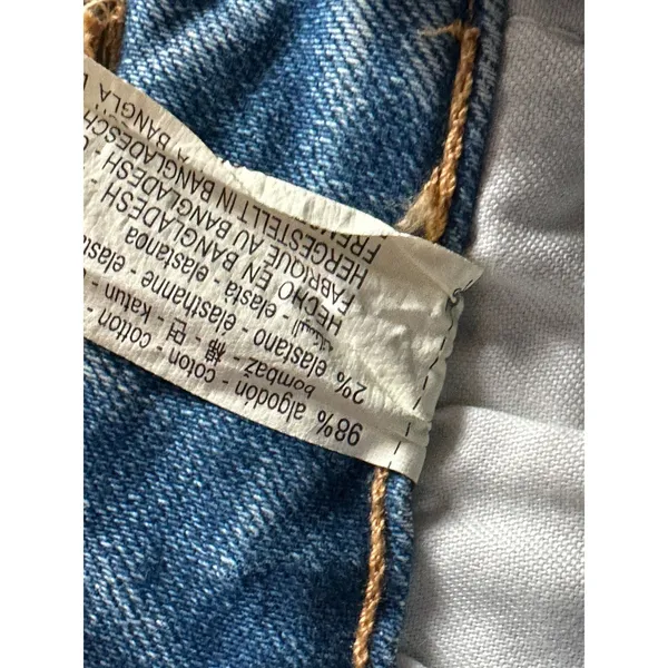 Zara‎ Womens Medium Wash High Rise Cut Off Distressed Denim Jean Shorts Size 4 - Image 6
