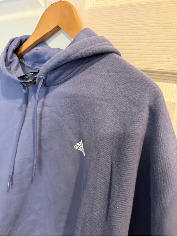adidas Lavender Crewneck Cropped Hoodie - Image 6