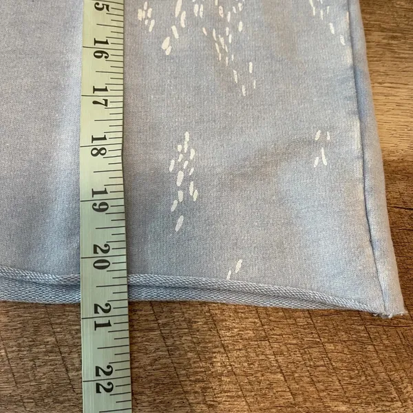 Thread Supply Blue Denim Splash Print‎ Pullover Sweatshirt Women's Size S - Image 7