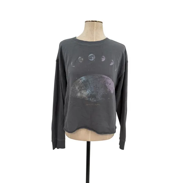 Spiritual Gangster Moon Dream‎ Mazzy Pullover Sweatshirt Gray Celestial Medium - Image 3