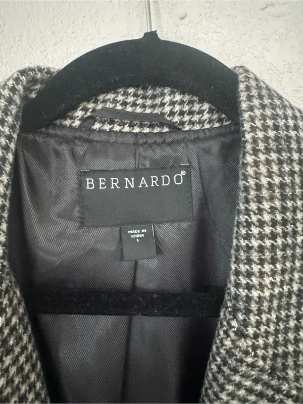Bernardo micro-houndstooth tailored long duster coat- NWOT - Image 5