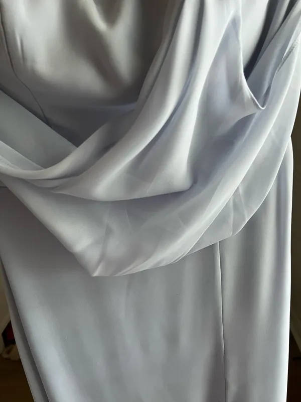 Kira Chiffon Dress With Slit Birdy Grey - Image 6