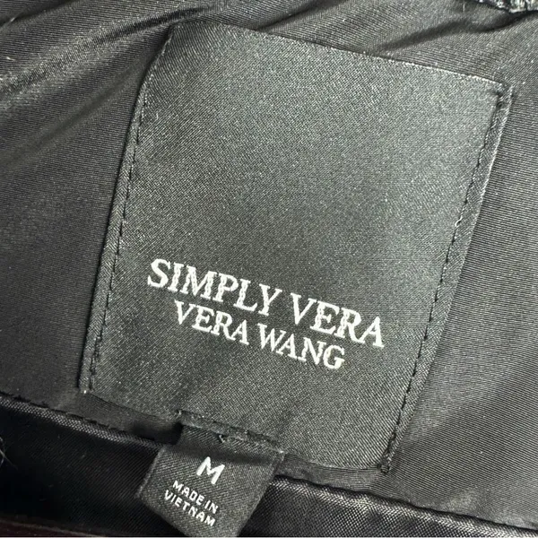 Simply Vera Puffer Jacket Faux Fur Collar Hood‎ Black Medium Balloon Sleeve - Image 13
