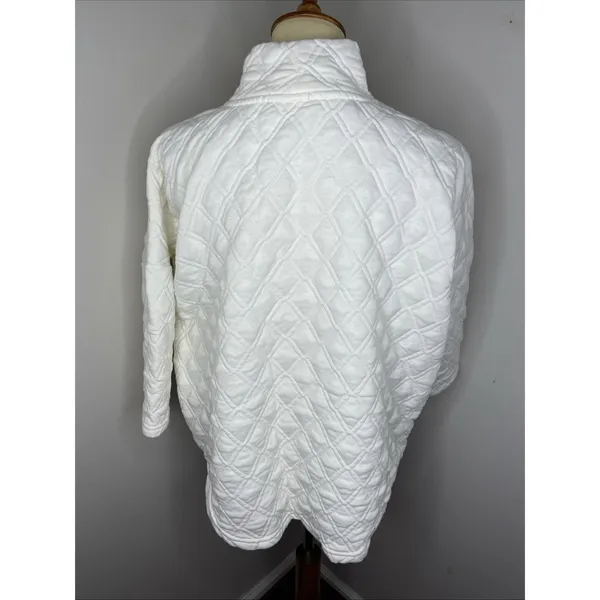 Tuckernuck Quilted Ally Swing White Sweatshirt Size M/L - Image 4