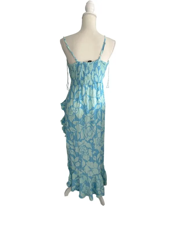 ANGIE. Blue Floral Cutout Maxi Dress Sz M NEW NWT - Image 7