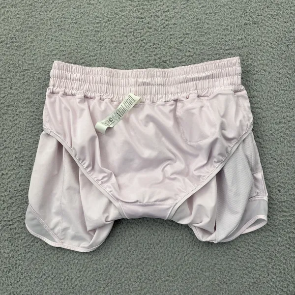 Lululemon Hotty Hot Shorts High Rise 4" Pale Pink Athletic Athleisure Women's 8 - Image 4