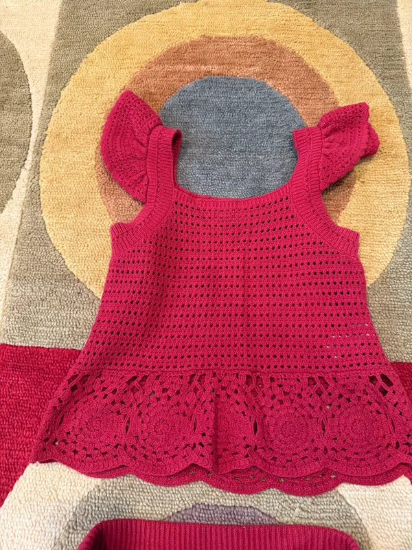 Universal Threads Target  Crochet Red Two Piece Matching Set Women’s Size XS / S - Image 5