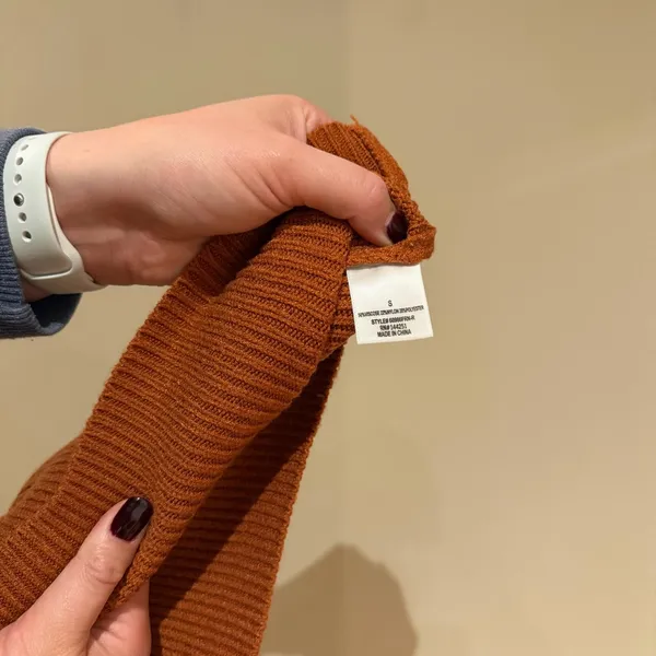 Francesca’s Orange Cropped Turtleneck Sweater NWT - Image 6