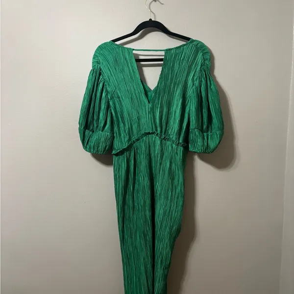 Anthropologie Asymmetrical Green Dress - Image 5