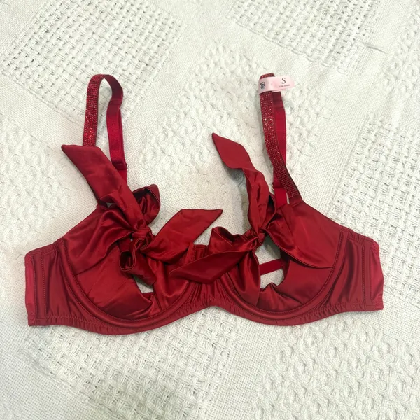 Victoria's Secret small Dream Angels bow cutout balconette bra BC 3189 - Image 9