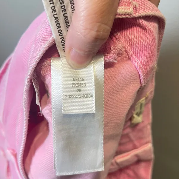Madewell Baggy Straight Jeans Garment‎ Dyed Edition Retro Pink Size 26 - Image 6