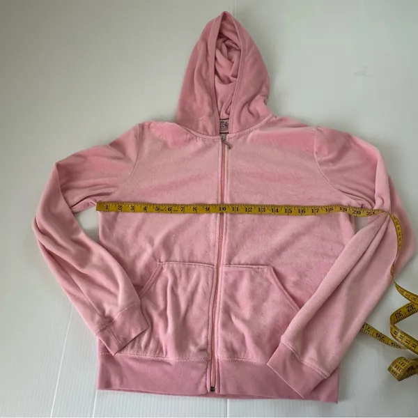 Juicy Couture Vintage Y2K Pink Velour Hoodie, L - Image 7