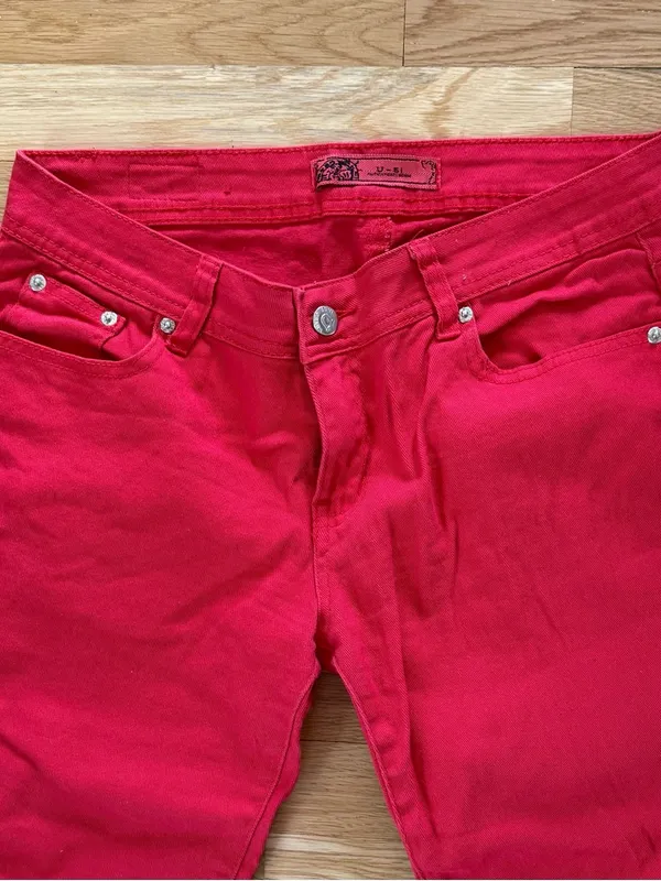 Red Women’s Slim Jeans - Image 5