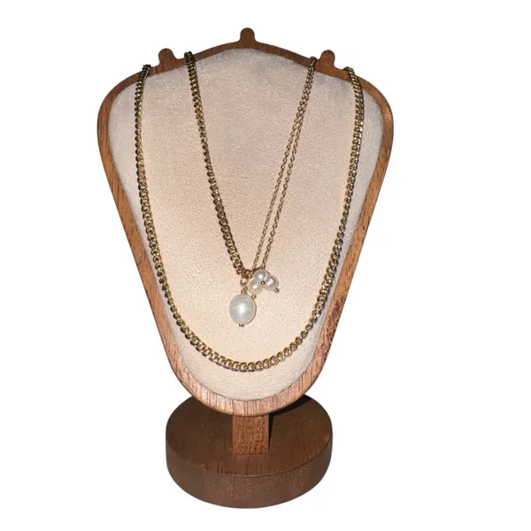 ALLISON ROSE atelier‎ Luxurious Gold Pearl Necklace - Image 3