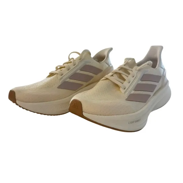 Adidas Womens Ultraboost 5x Running Shoes in Off White/Taupe/White, Size 8 - Image 2