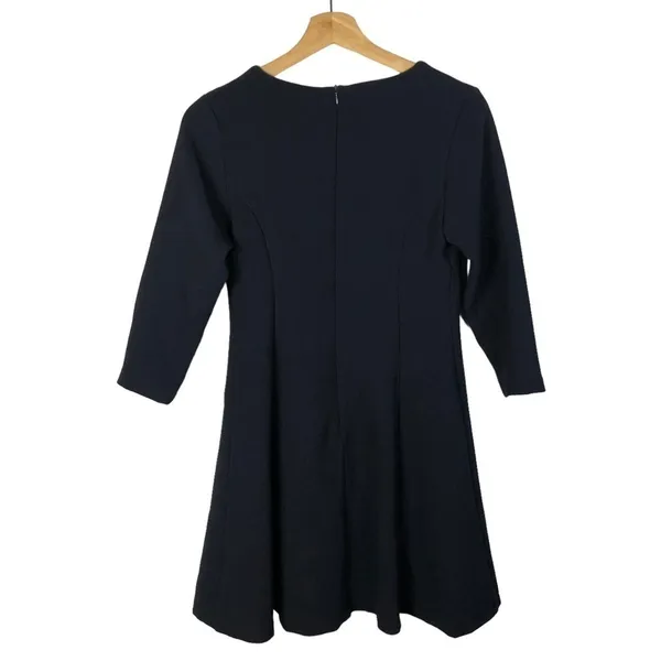 Collective Concepts Navy Blue V-Neck A-Line Long Sleeve Mini Dress‎ XS - Image 2