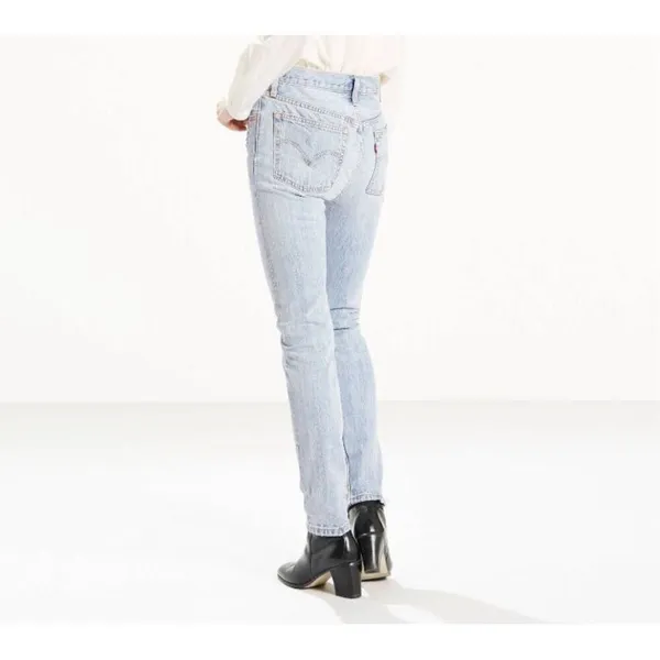 Levi's 501‎ Womens High Rise Button Fly Distressed Skinny Denim Jeans Blue Sz 24 - Image 2