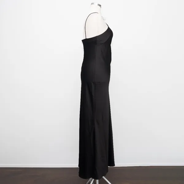 Betsy & Adam‎ - Pavé-Bead Satin Halter Gown - Image 4