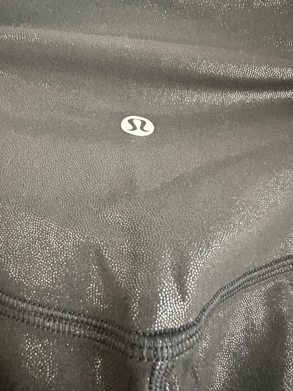 104. Lululemon Align High-Rise Shiny Black Leggings. Sz 4 - Image 3