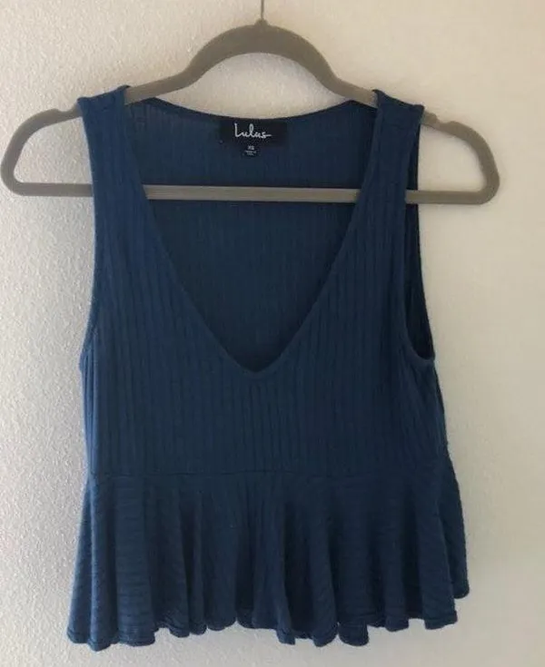 Lulus Ruffle V Neck Top - Image 2
