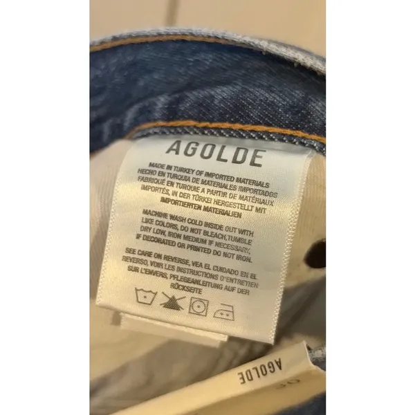 Agolde Riley High Rise Straight‎ Crop Jeans Size 30 - Image 8