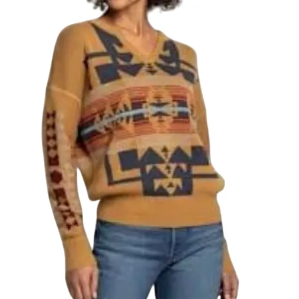 PENDLETON Chief Joseph Graphic Cotton Pullover Sweater Size L New w/ Tag $149 - Image 5
