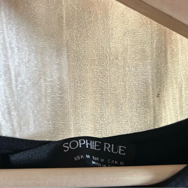 Sophie Rue Stella Ruched Jersey Maxi Dress Long Black Cutout Stretchy NWT Size M - Image 6