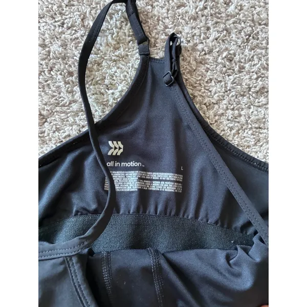 All in Motion Black Active Dress with Built-in Shorts and Bra Size L - Image 4