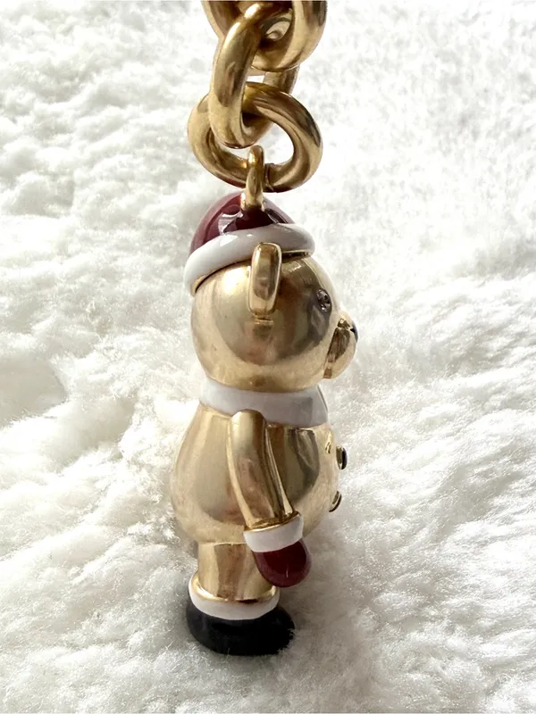 Coach Santa 3D Bear Bag Charm NWOT - Image 9