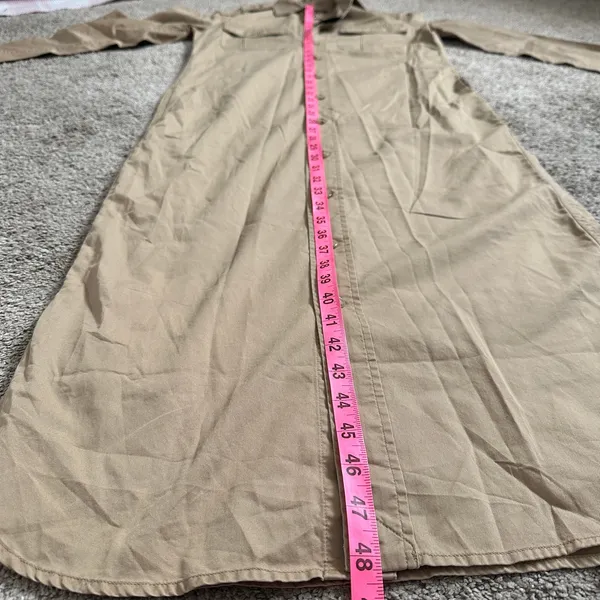 NWT Vintage Ralph Lauren Desert Explorer Maxi Dress Button Up Long Sleeve Tan - Image 6