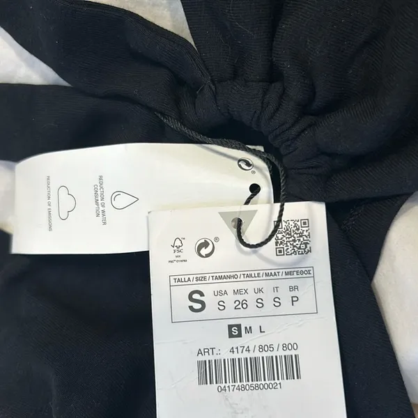 NWT Zara Black Cropped Top‎ Size Small - Image 4