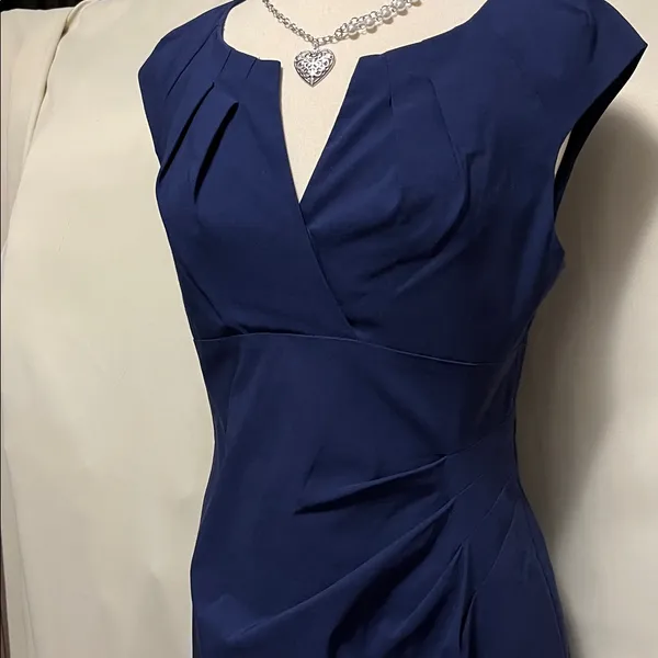 Adrianna Papell Navy Dress - Image 3