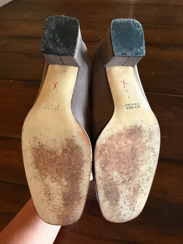 Vintage Yves Saint Laurent Brown Block Heel Pumps Square Toe Made in Italy Women’s 7M - Image 5