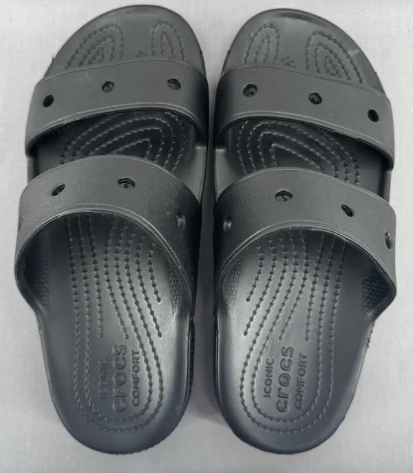 Crocs Classic Slide Sandals Men's Size 5 Women's 7 Black - Image 9