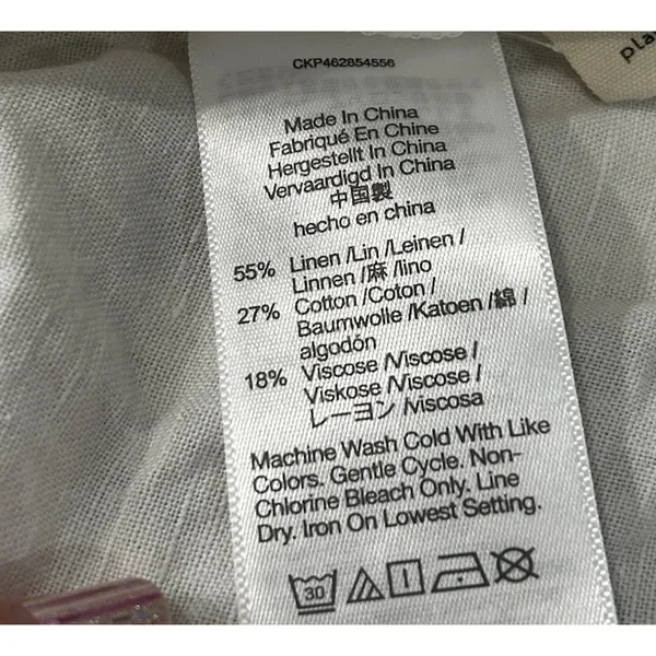 Madewell Women's Medium White Linen Blend Mini Dress Flutter Sleeve Tiered - Image 9