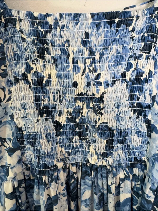 Abercrombie & Fitch Emerson Blue Floral Midi Dress Size XS - Image 7