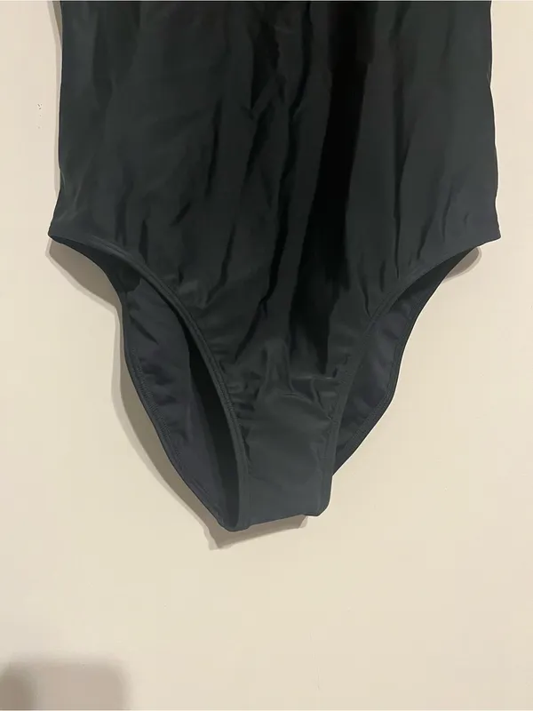 Quince Italian Cami One Piece Swimsuit in True Black NWT! - Image 3