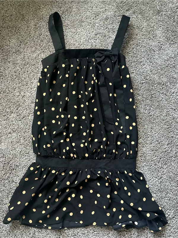 Sugar Thrillz Black Polka Dot Bow Coquette Y2K Bubble Dress - Image 4