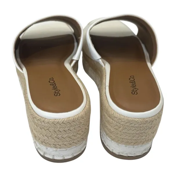 Style & Co Hayes Wedge Sandals Women's 9 jute rope cushioned comfort slip on - Image 5