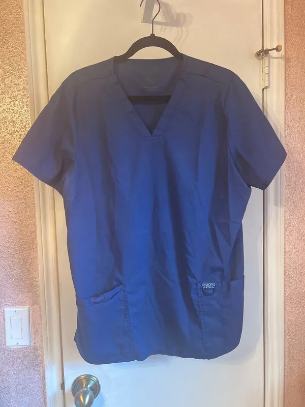 Charokee Authentic Workwear L Navy Scrub Top Blue Size L - Image 2