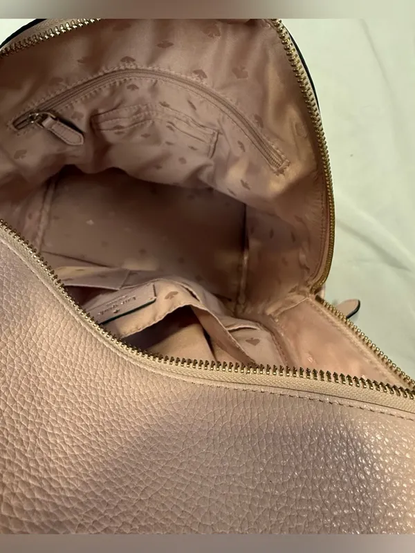 kate spade Pale Pink Pebbled Leather  Backpack - Image 8