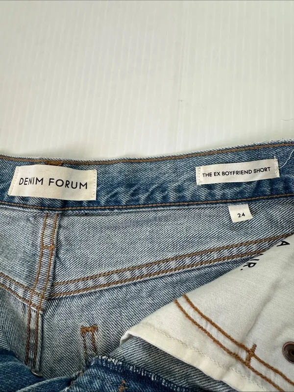 Aritzia Denim Forum Ex Boyfriend Shorts, 24 - Image 8