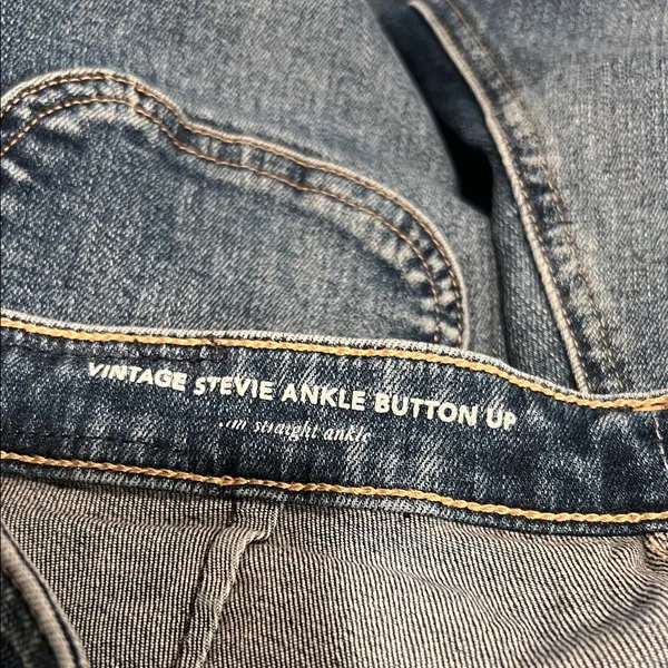 AG × Vintage Stevie Anthropologie‎ Ankle Button Up Jeans Size 28 - Image 6