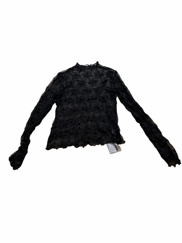 Buauty Black Sheer Lace Long-Sleeve Top - Image 2