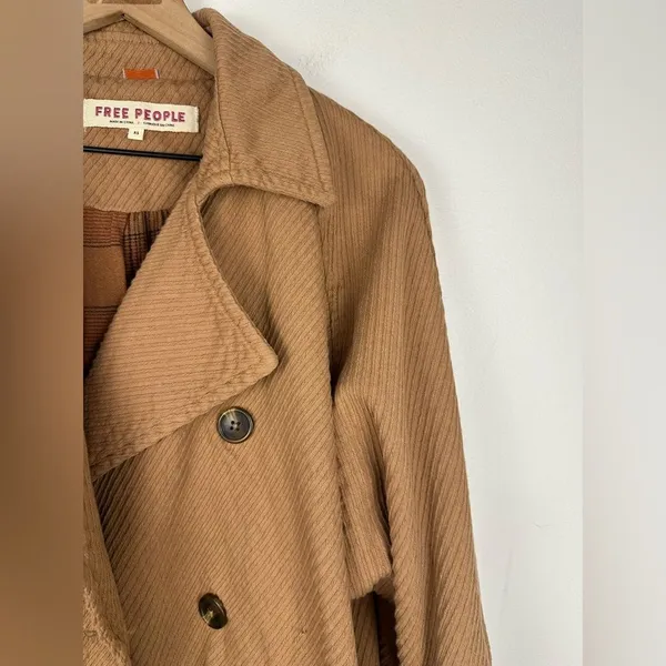 Free People Remi Brown Neutral Cord‎ Dolman Sleeve Utility Short Jacket Sz XS - Image 7